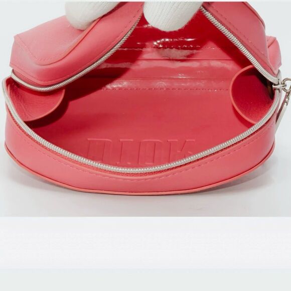 DIOR Makeup Pouch Cosmetic Bag (PINK CORAL) Size: 7"L x 5"H - Picture 4 of 13